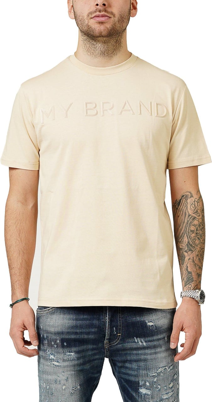 My Brand Logo Camel T-shirt Beige