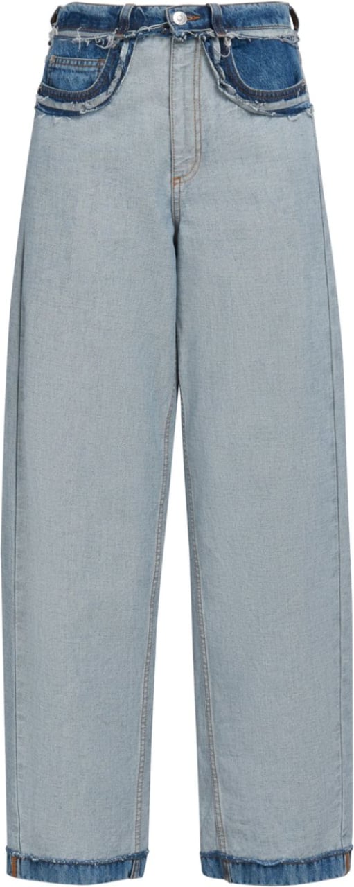 Marni Jeans With Pocket Details Blue Blauw