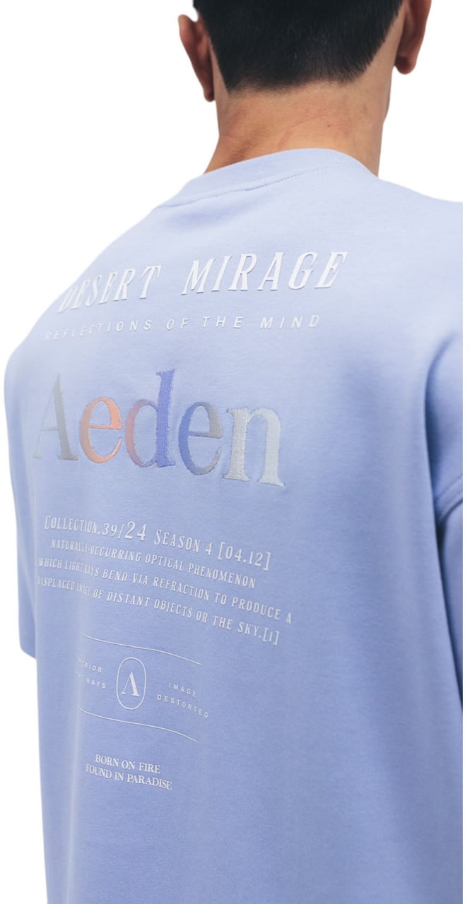 Aeden Aeden Heren T-shirt Blauw A22242822/411 Oliver Blauw