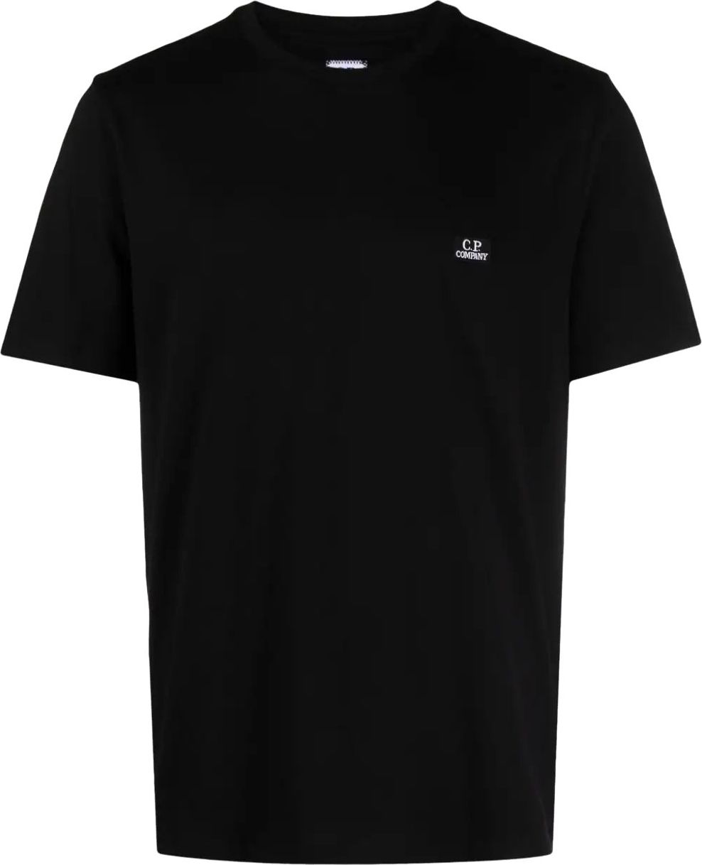CP Company 30/1 jersey logo t-shirt black Zwart