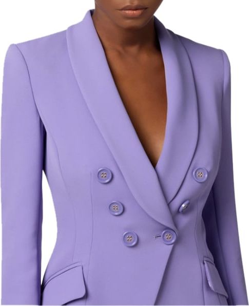 Elisabetta Franchi Crêpe double-breasted blazers paars Paars