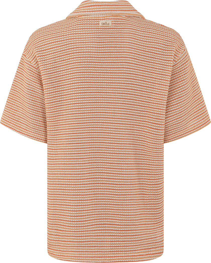 Drôle de Monsieur Heren Tweed Shirt Oranje Geel
