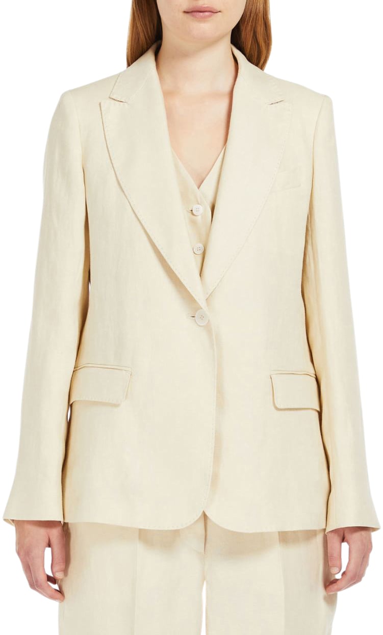 Max Mara Max Mara Weekend Nalut Sand Single-breasted Blazer Beige Beige