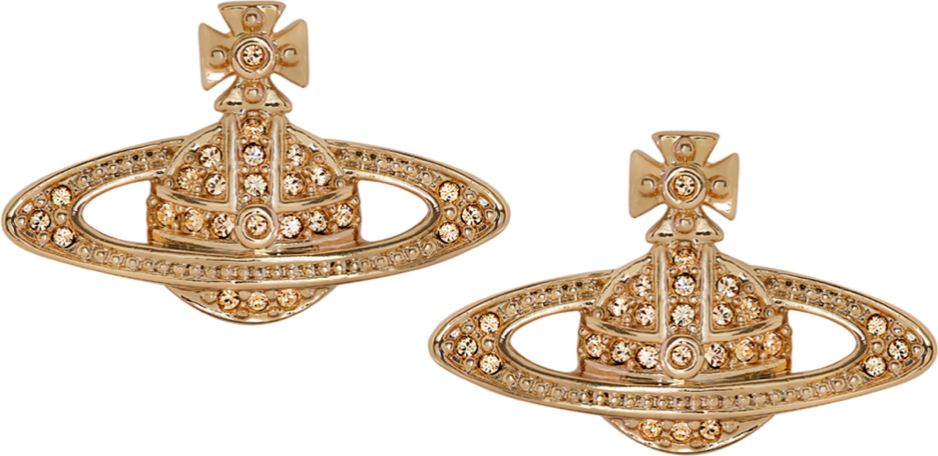 Vivienne Westwood Mini Bas Relief Earrings Gold Divers