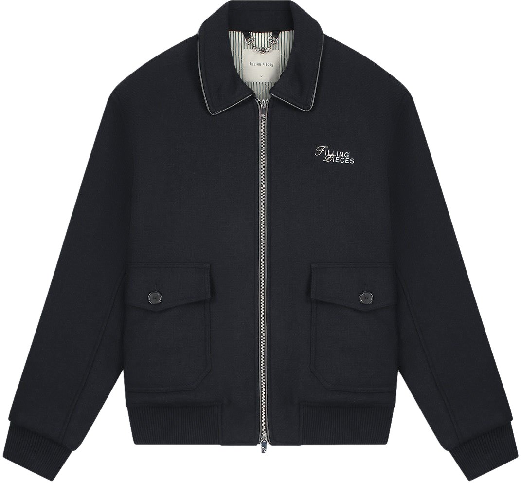 Filling Pieces Bomber Jacket Black Zwart