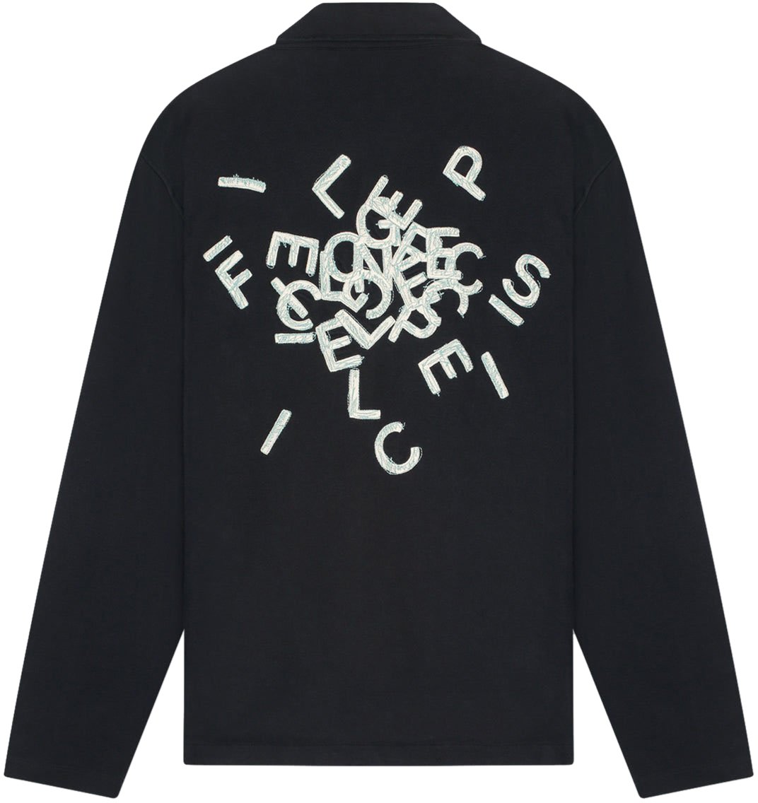 Filling Pieces Coach Jacket Alphabet Zwart