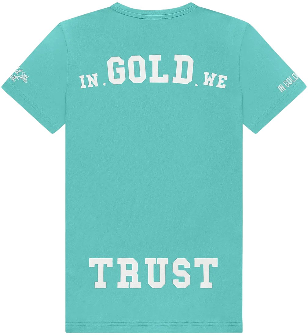 In Gold We Trust The Pusha Turquoise Blauw