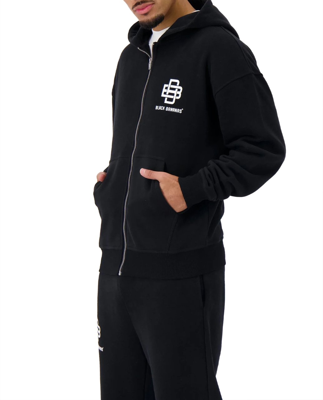 Black Bananas City Zipper Hoodie Zwart
