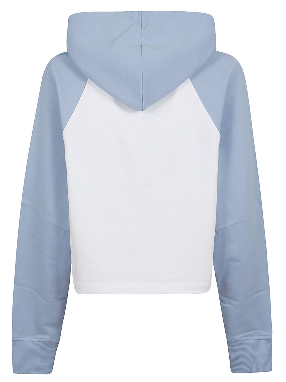 Balmain balmain print raglan cropped hoodie Wit