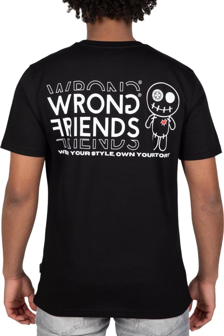 Wrong Friends VICHY T-SHIRT - BLACK Zwart