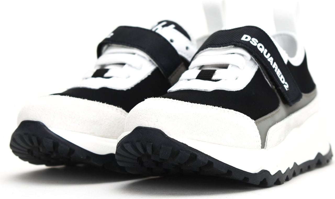 Dsquared2 Strap junior sneaker black Zwart
