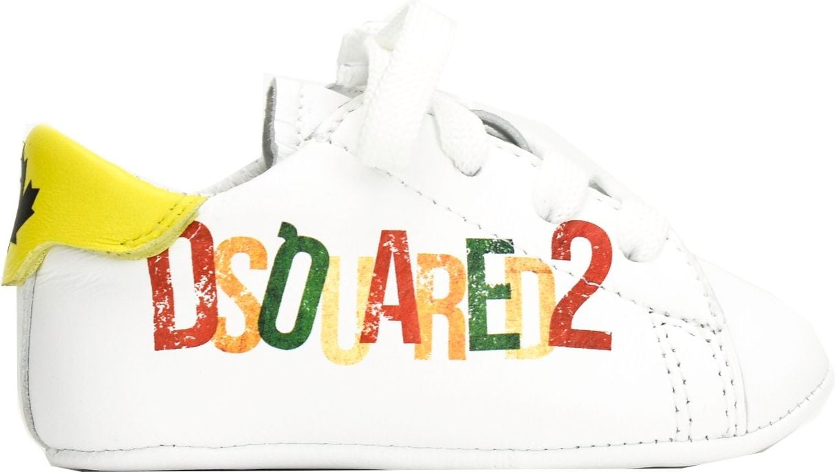 Dsquared2 Multi baby sneaker wit Wit