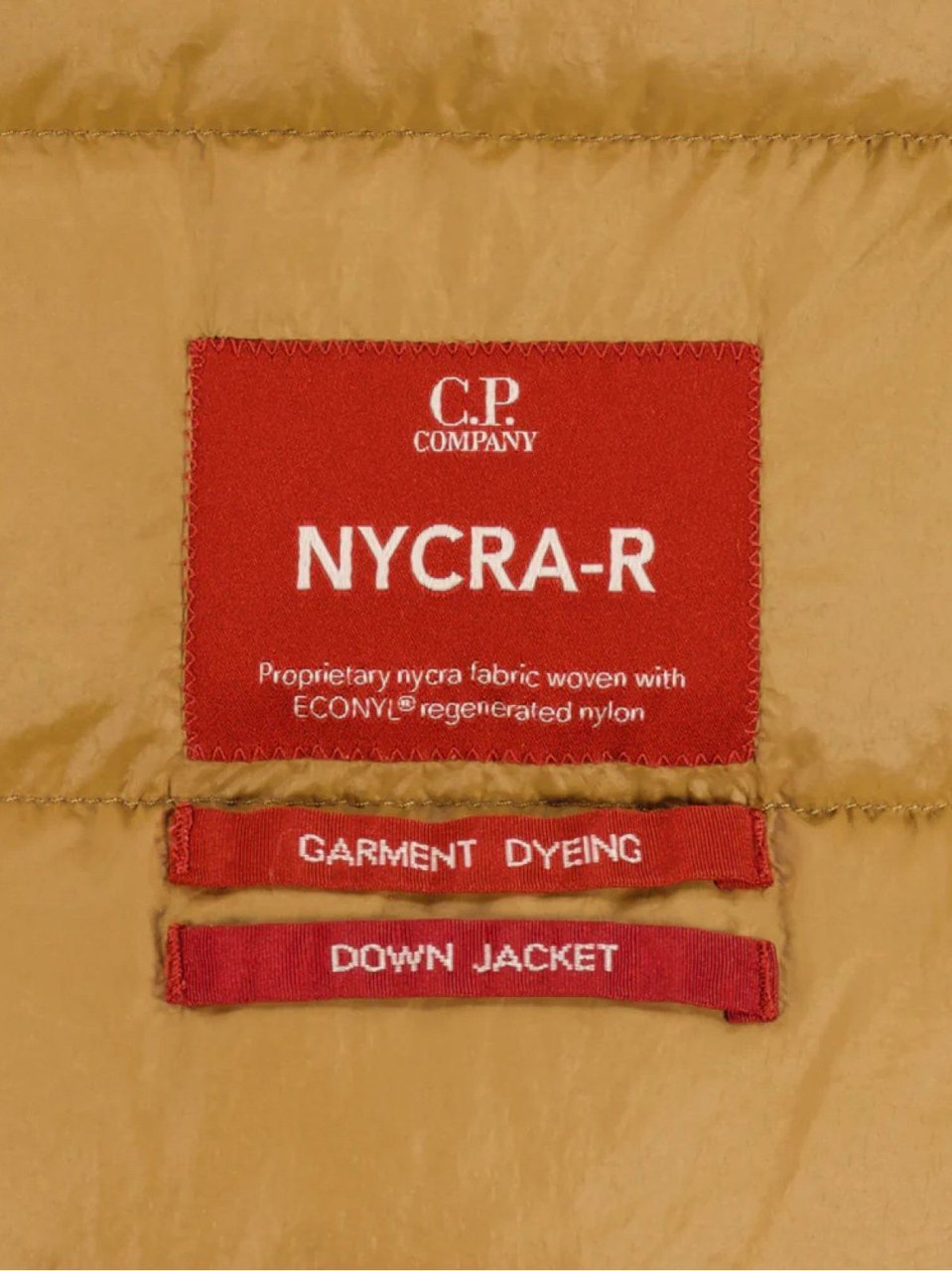 CP Company Nycra-r Logo Down Parka Coat Bruin