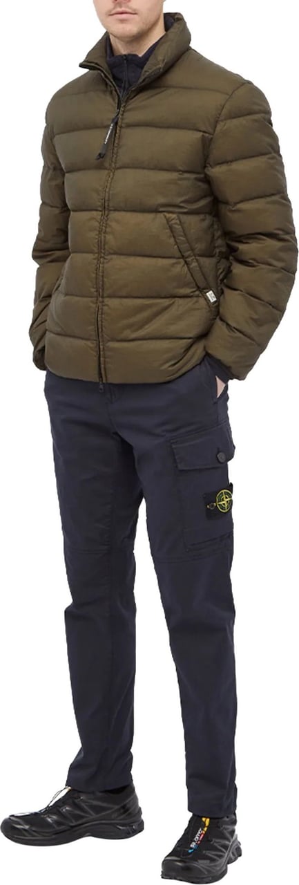 CP Company Stand Collar Down Jacket Groen