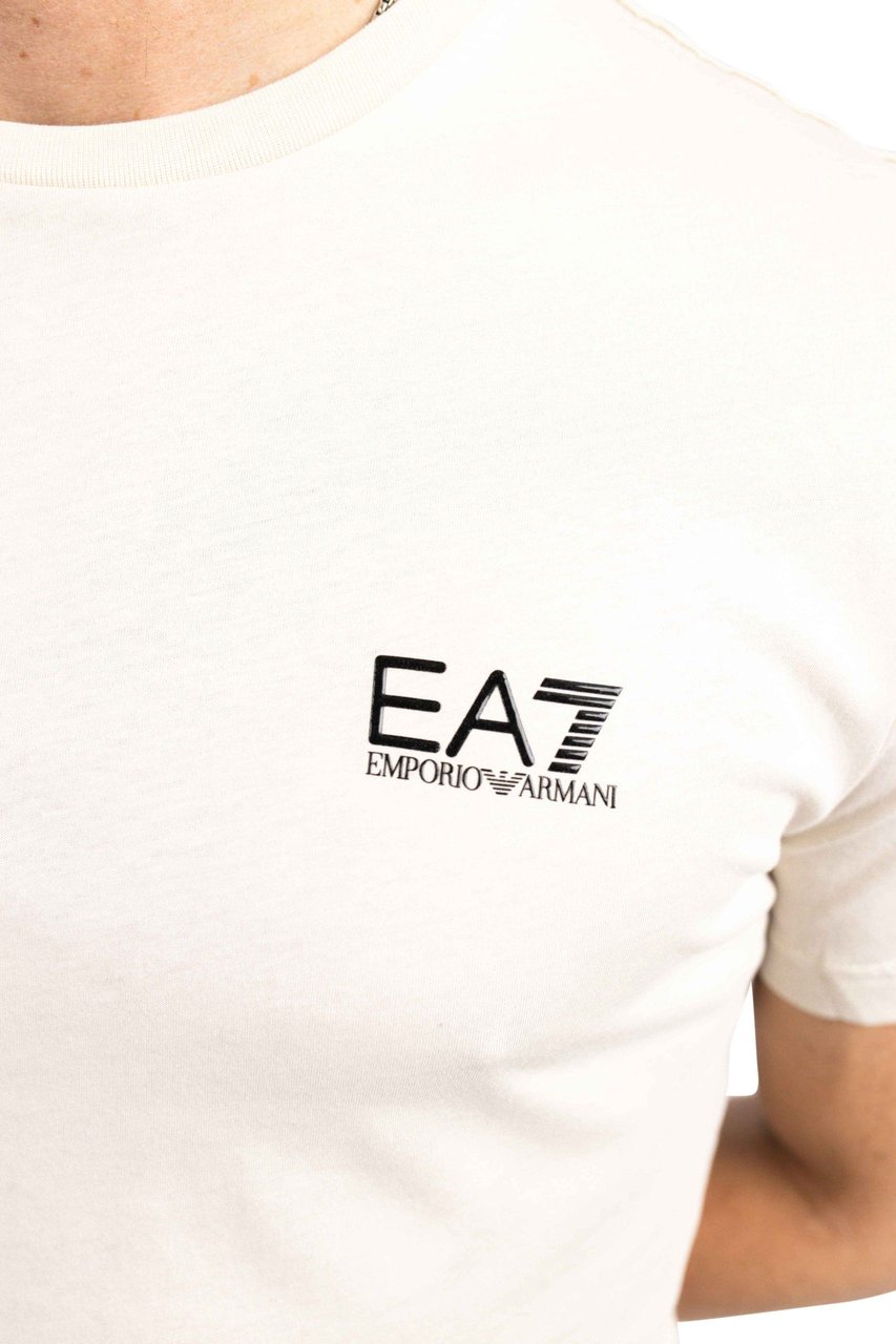 Emporio Armani EA7 Basic Logo T-Shirt Heren Beige Beige