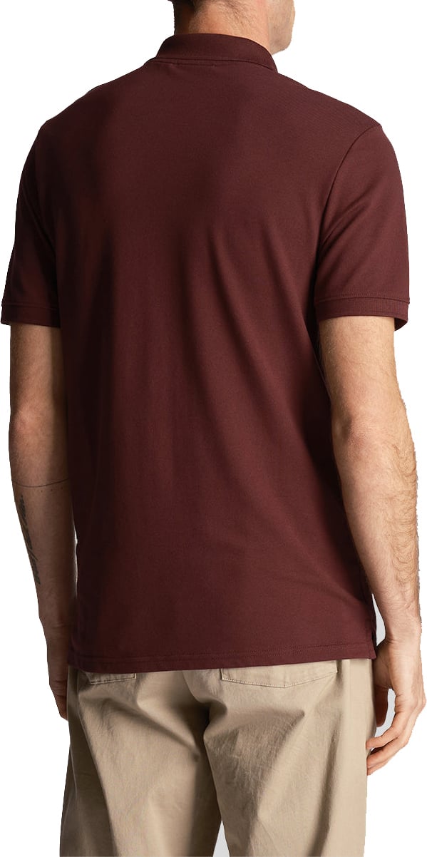 Lyle & Scott Tonal Eagle Polo Burgundy Paars