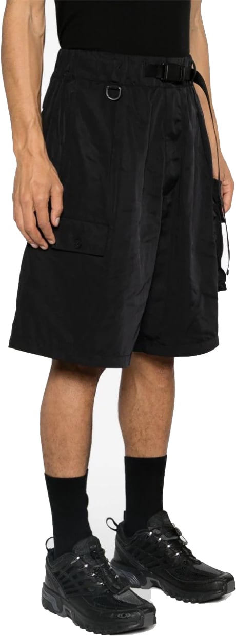 Y-3 slide-buckled cargo shorts Zwart