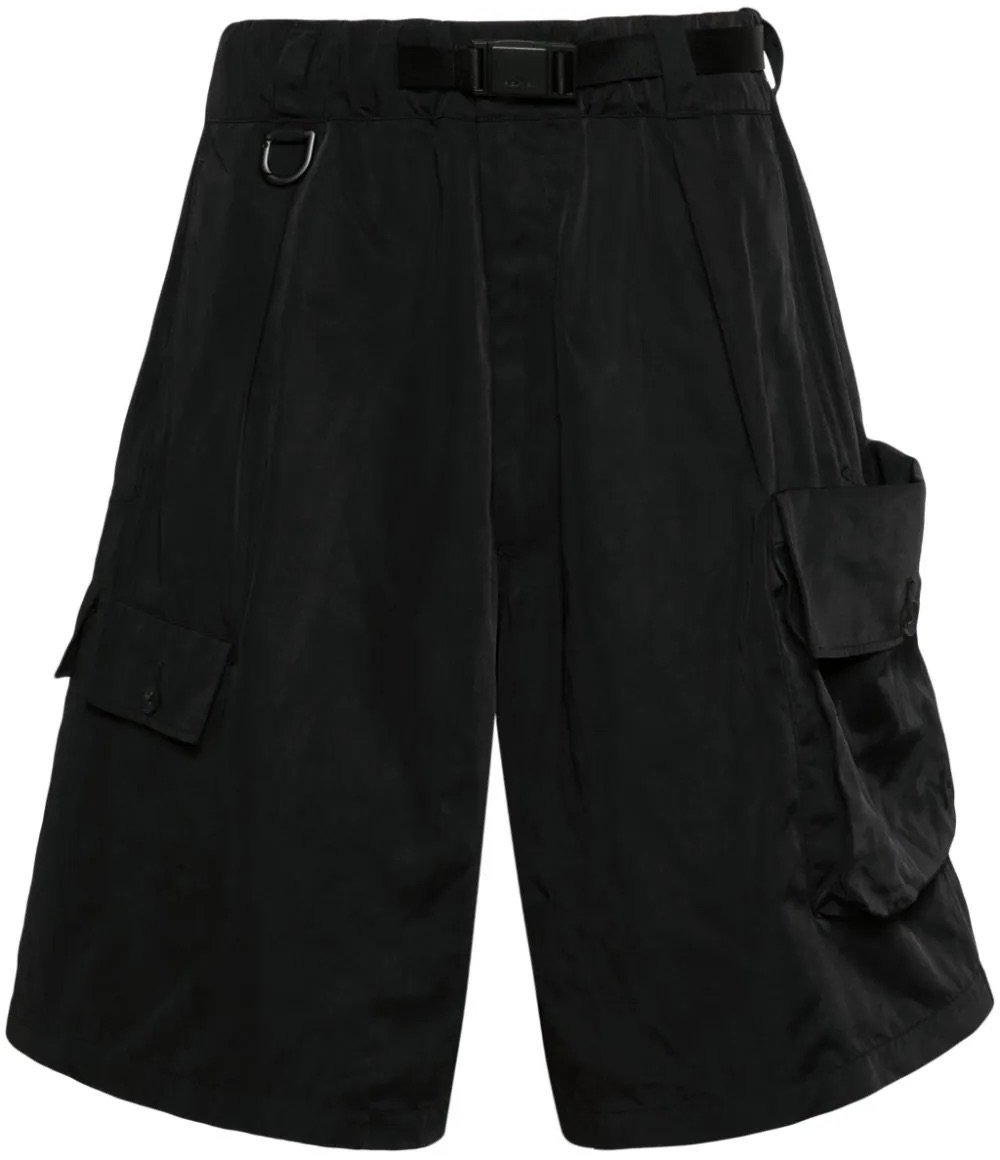 Y-3 slide-buckled cargo shorts Zwart