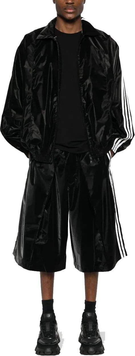 Y-3 3-Stripes puff-sleeve jacket Zwart