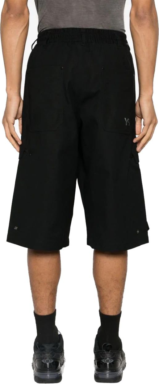 Y-3 Workwear cotton bermuda shorts Zwart