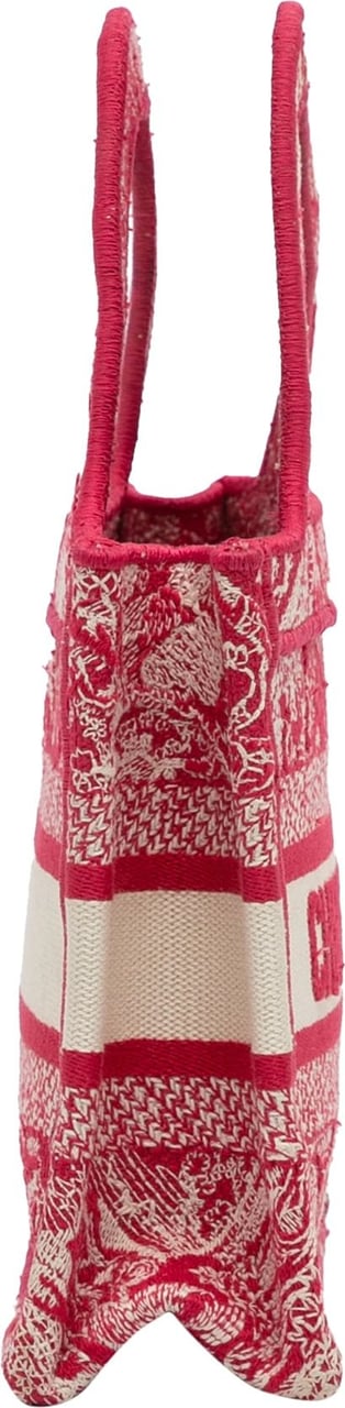 Dior Mini Embroidered Book Tote Rood