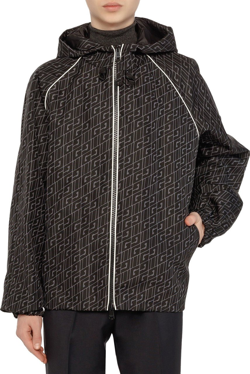Gucci Gucci Monogram Windbreaker Jacket Grijs
