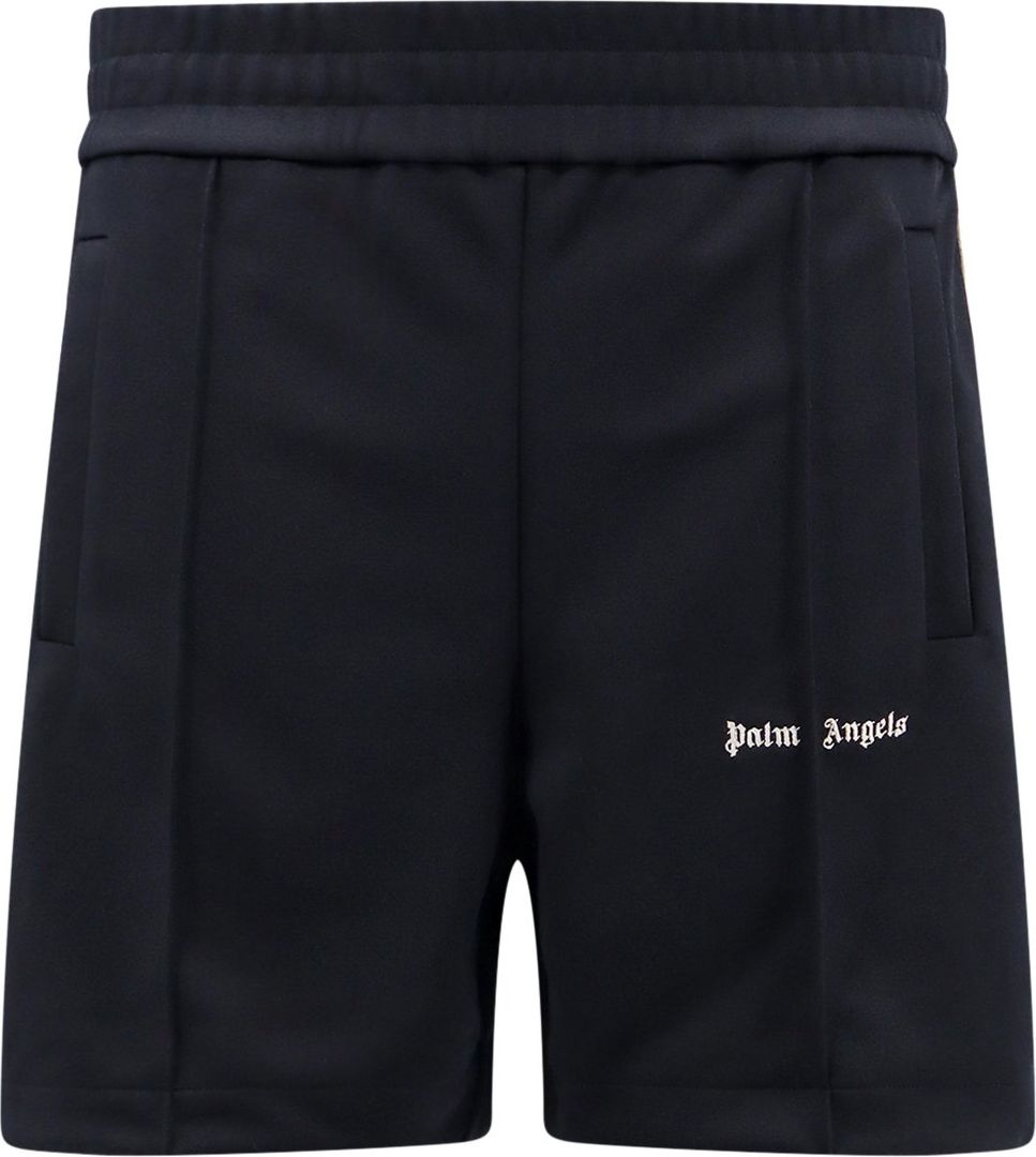 Palm Angels Bermuda shorts with Classic Logo embroidery Zwart