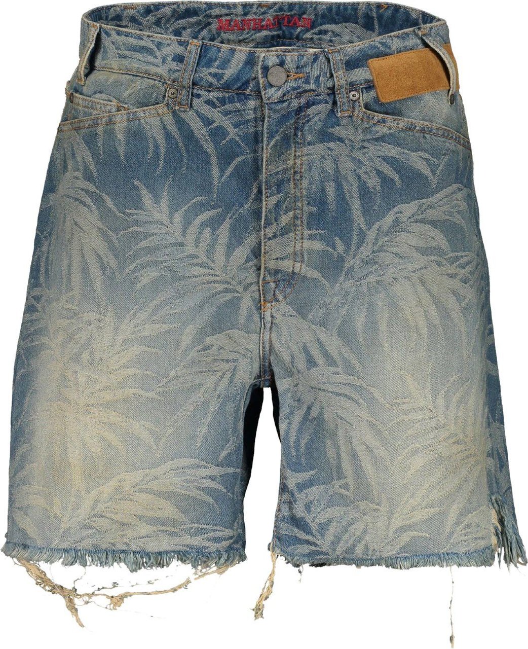 Palm Angels Palm Angels Jungle Denim Shorts Blauw