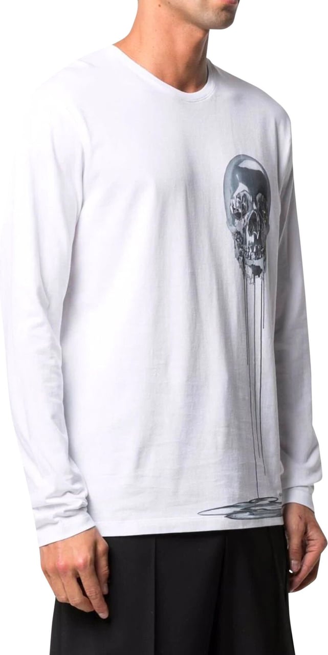 Alexander McQueen Alexander Mcqueen Skull Print Cotton T-Shirt Wit