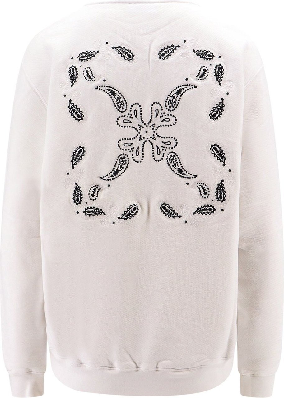 OFF-WHITE Organic cotton sweatshirt with frontal logo Wit