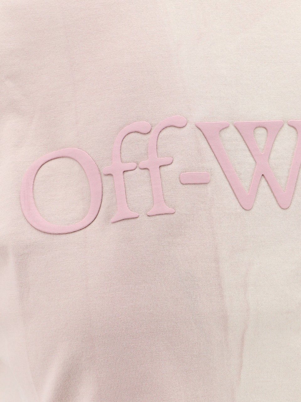 OFF-WHITE Cotton t-shirt with frontal logo Roze