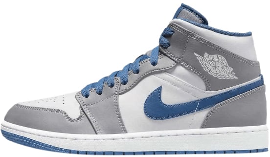 Nike Air Jordan 1 Mid True Blue Grijs