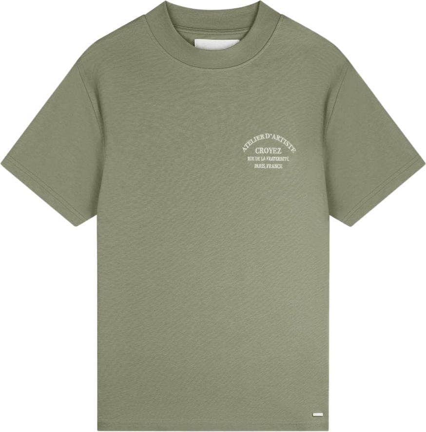 Croyez croyez atelier t-shirt - washed olive Groen