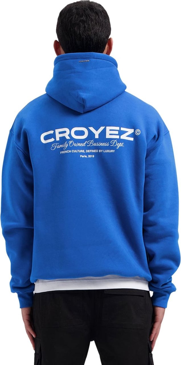 Croyez croyez family owned business hoodie - royal blue Blauw