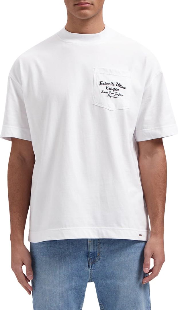 Croyez croyez fraternité pocket t-shirt - white Wit