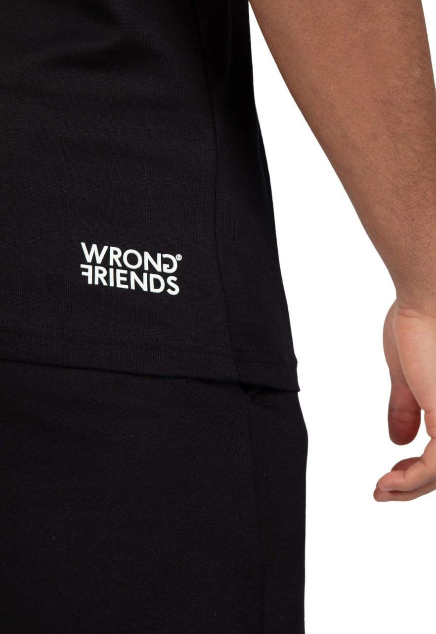 Wrong Friends NO GUTS NO GLORY T-SHIRT 2.0 - BLACK Zwart