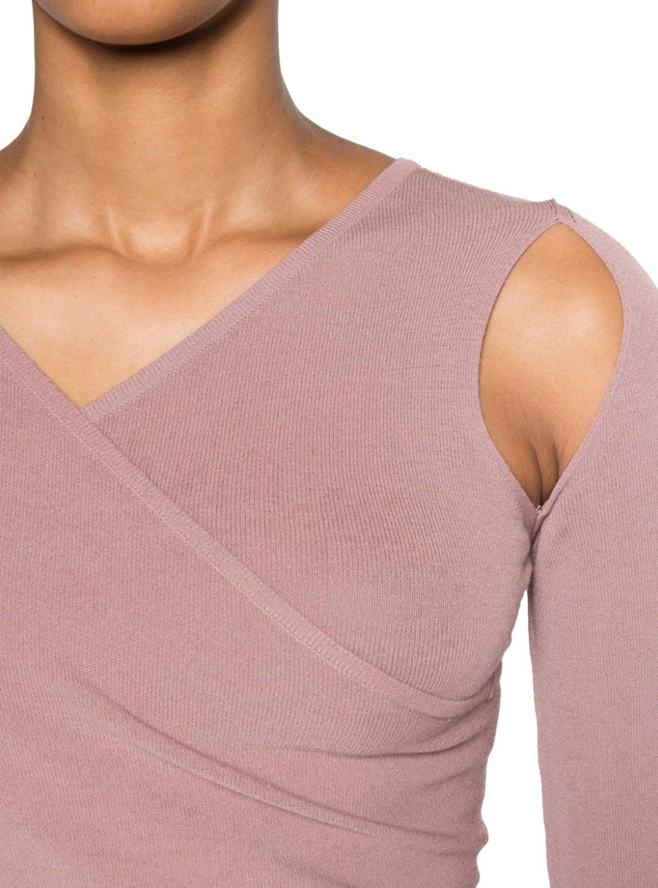 Rick Owens Cropped Banana Top Dusty Pink Roze