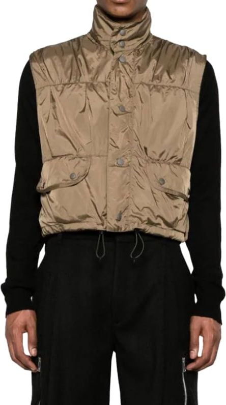 Our Legacy Cropped Exhale Puffa Vest Cavalry Olive Bruin