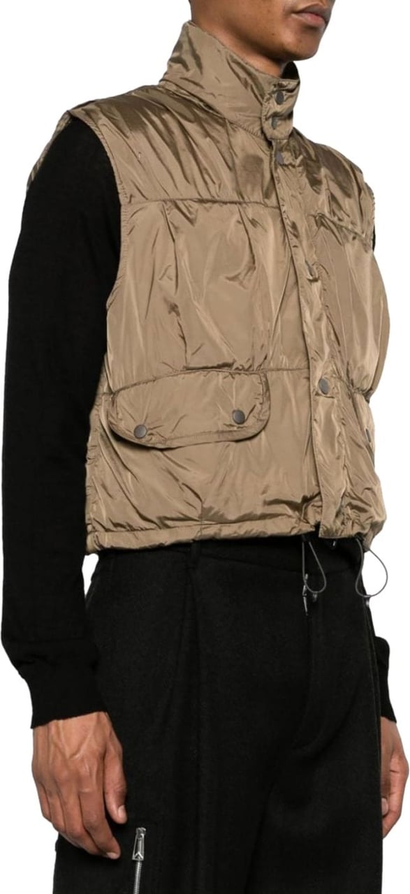 Our Legacy Cropped Exhale Puffa Vest Cavalry Olive Bruin