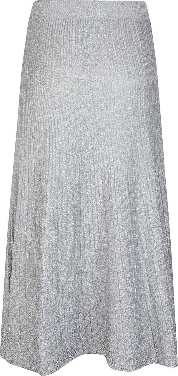 Elisabetta Franchi Midi Skirt Grey Grijs
