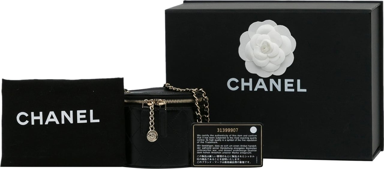 Chanel CC Round Vanity Bag Zwart