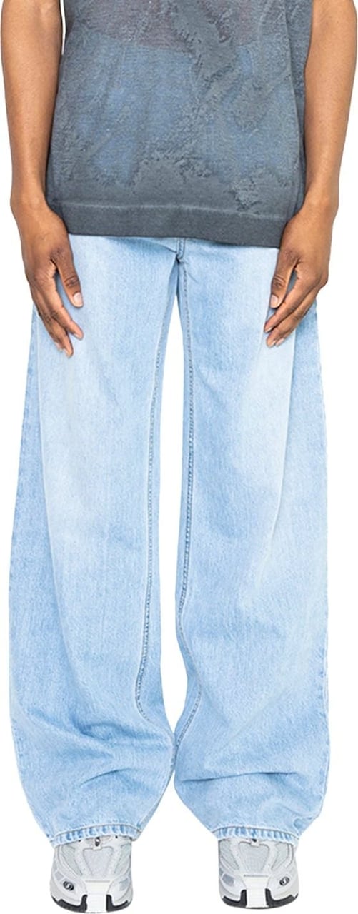 1017 ALYX 9SM WIDE LEG JEANS WITH BUCKLE MID BLUE Blauw