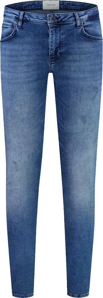 Pure Path Mid blue jeans Blauw