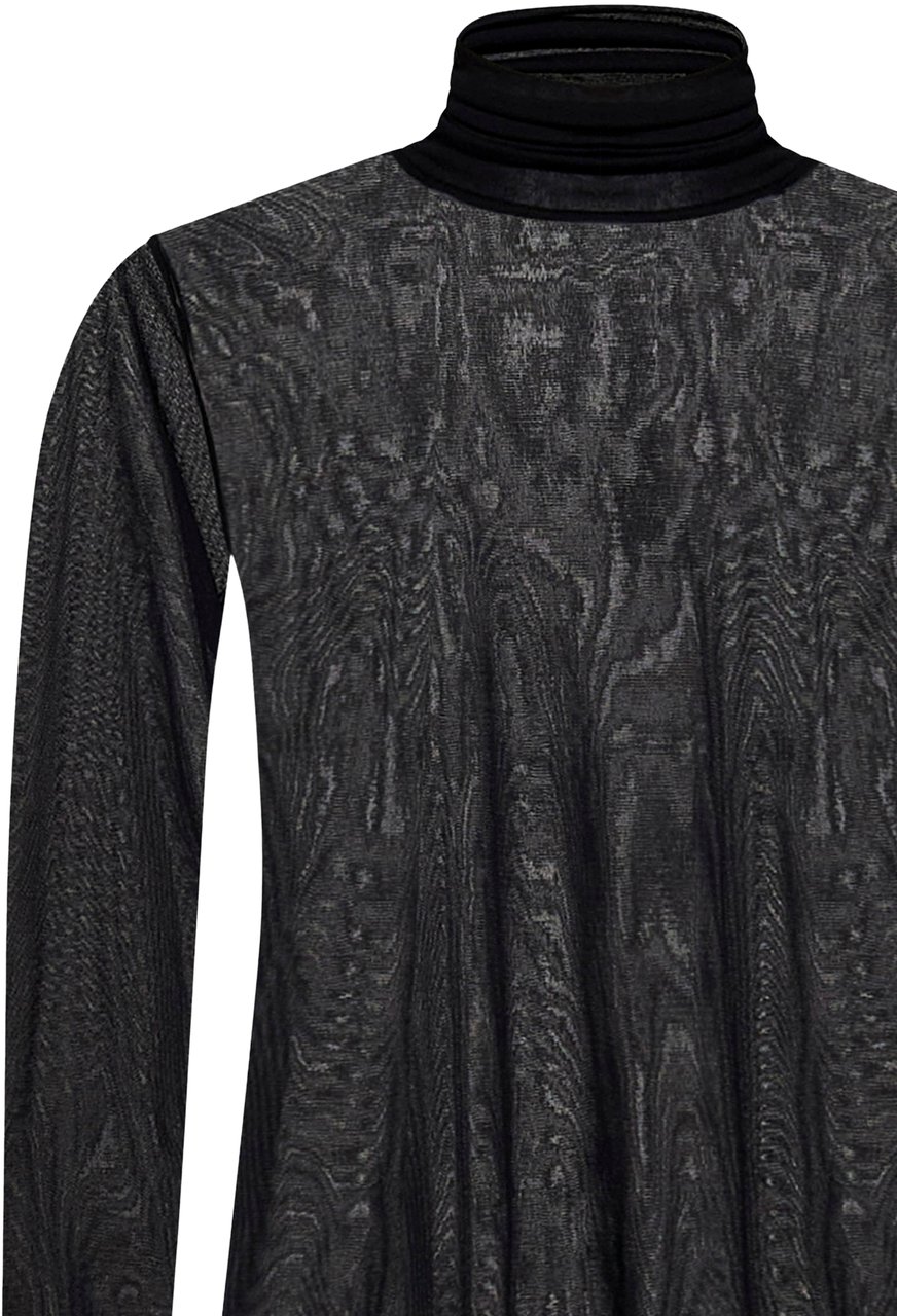 Maison Margiela Longsleeve Mesh Body Top Black Zwart