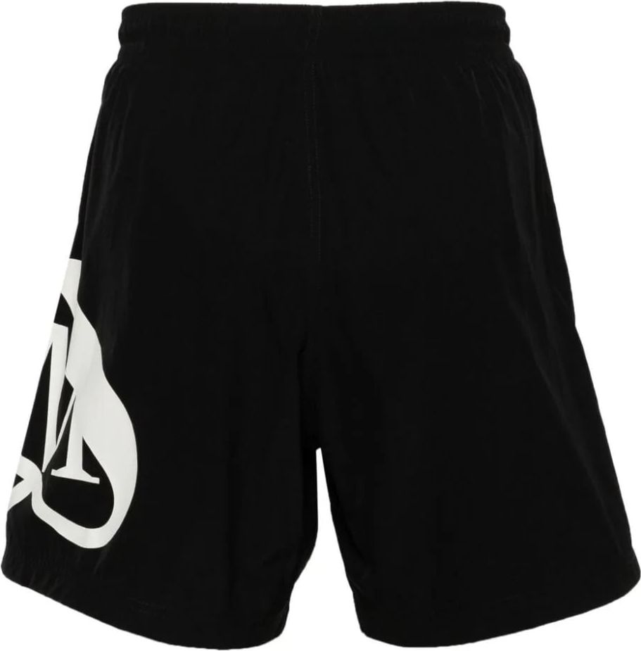 Alexander McQueen Seal-print swim shorts Zwart
