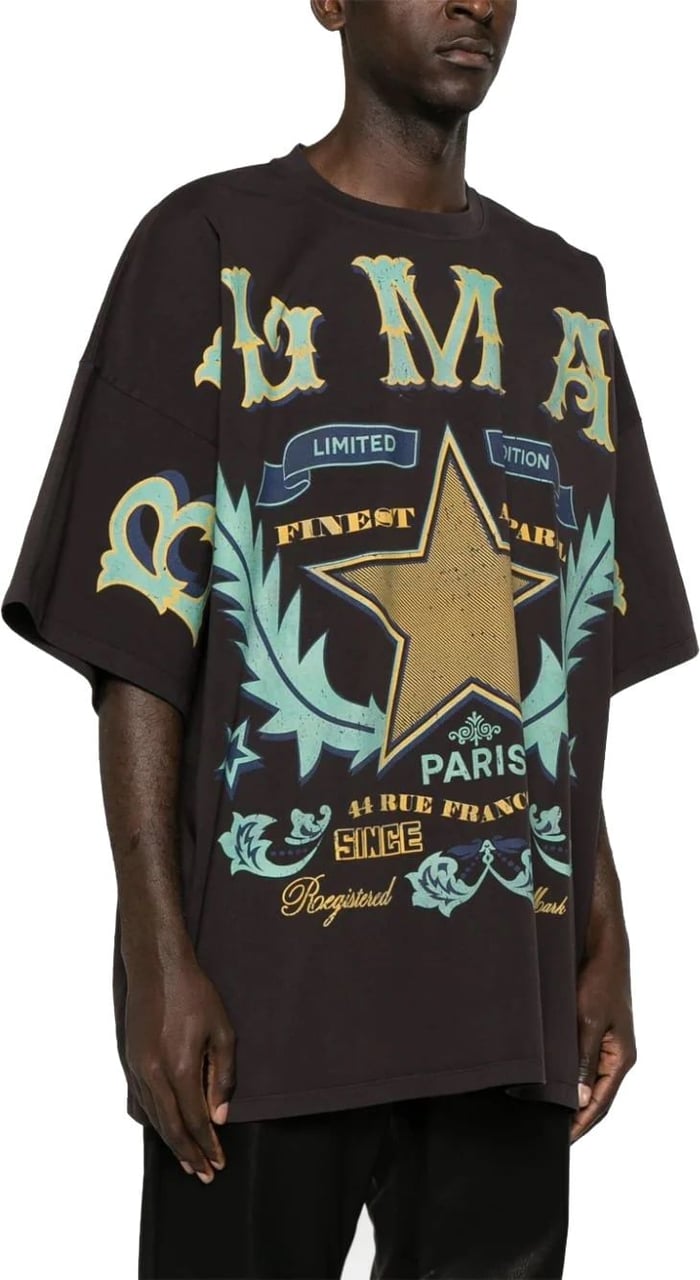 Balmain western-style print cotton Tshirt Divers