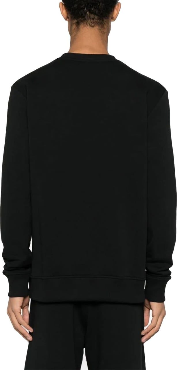 Balmain logo-lettering cotton sweatshirt Zwart