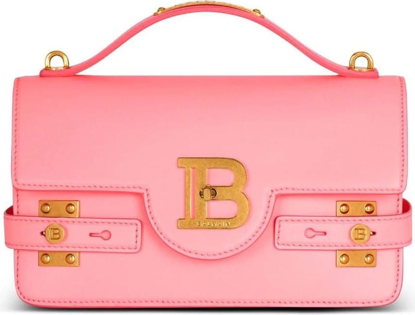 Balmain B-Buzz 24 leather handbag Roze