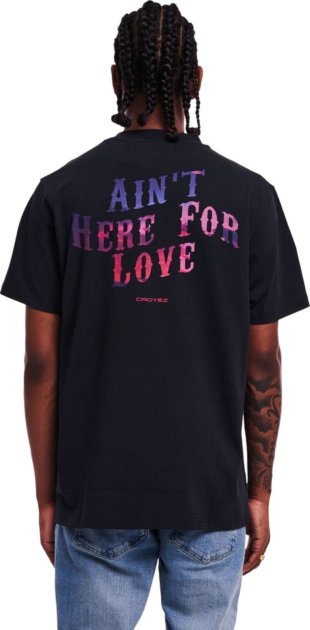 Croyez croyez aint here for love t-shirt - black Zwart