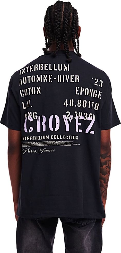 Croyez croyez interbellum t-shirt - black/purple Zwart